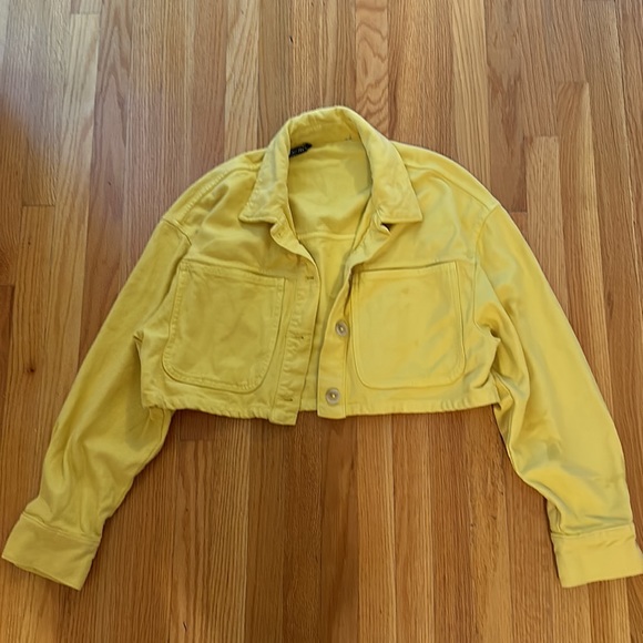 Zara yellow jean jacket size small - Picture 3 of 6